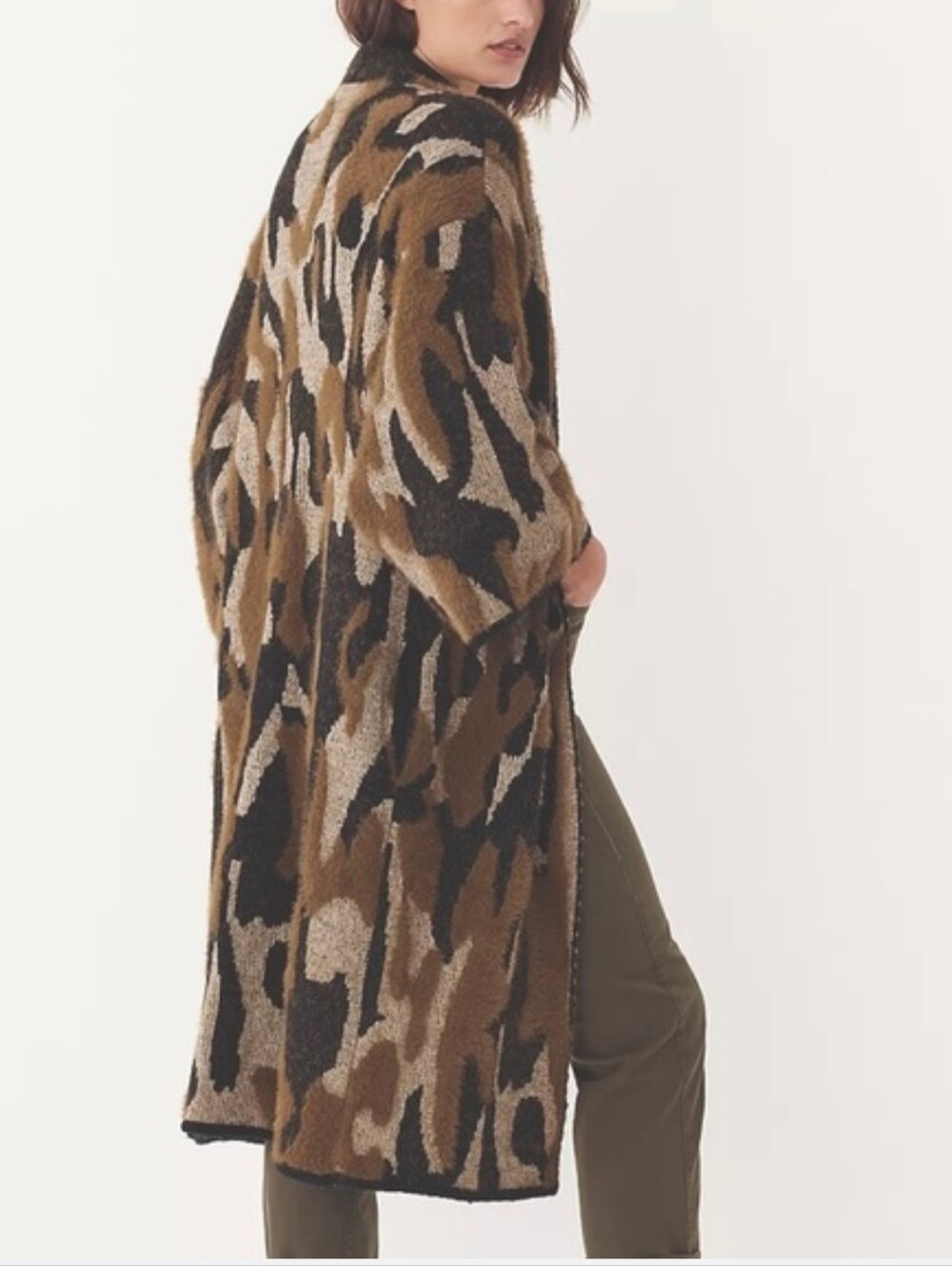 Akemi + Kin Camo Cardigan Kimono Duster Eyelash